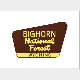 BIGHORN NATIONAL FOREST WYOMING CAMPING HIKING CLIMBING Posters and Art